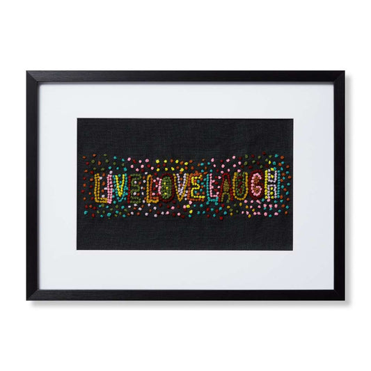 Loloi - Live, Love, Laugh Black / Multi 2-5in x 1-9in Wall Art - AW0357LIVELBLMLZ426 veiw 1