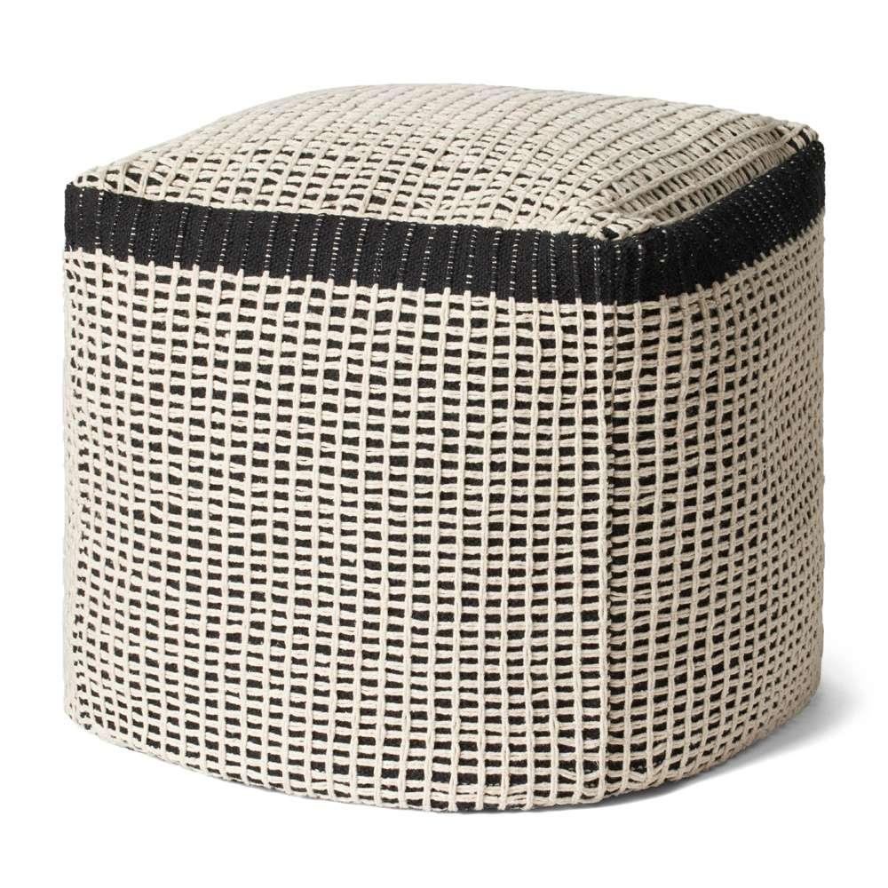 Loloi - LPF0040 Black / Ivory 18inW x 18inD x 18inHCover Only Pillow - P134LPF0040BLIVPF18 veiw 1
