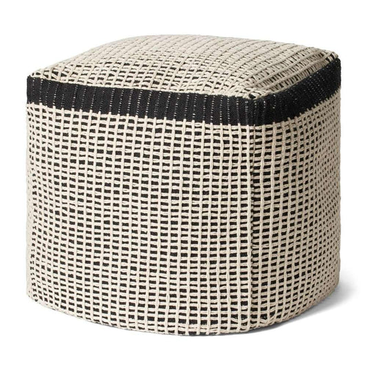 Loloi - LPF0040 Black / Ivory 18inW x 18inD x 18inHCover Only Pillow - P134LPF0040BLIVPF18 veiw 1
