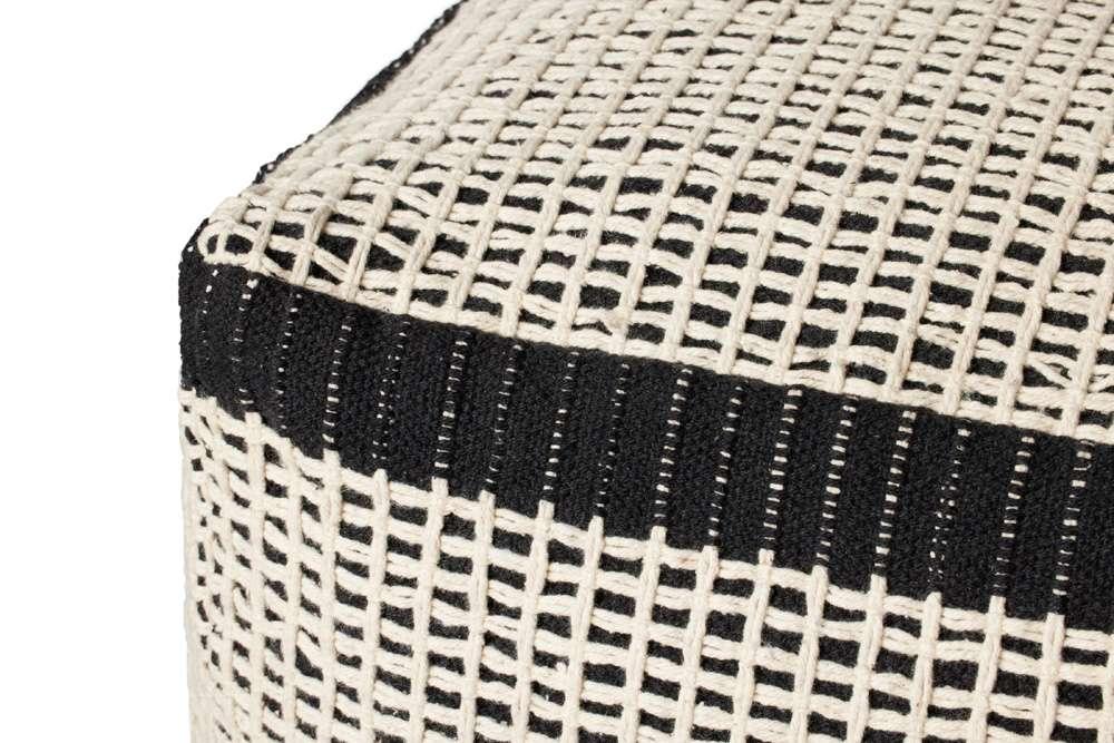 Loloi - LPF0040 Black / Ivory 18inW x 18inD x 18inHCover Only Pillow - P134LPF0040BLIVPF18 veiw 2