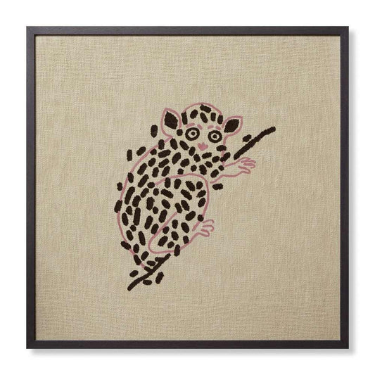 Loloi - Lucky Lemur Beige / Pink 2-6in X 2-6in Wall Art - AW0337LUCKXBEPIZ051 veiw 1