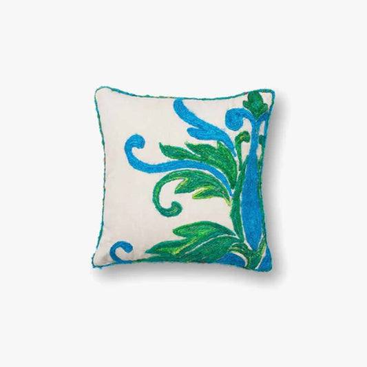 Loloi - P0232 Green / Blue 18in x 18in Cover w/Down Pillow - DSETP0232GRBBPIL1 veiw 1
