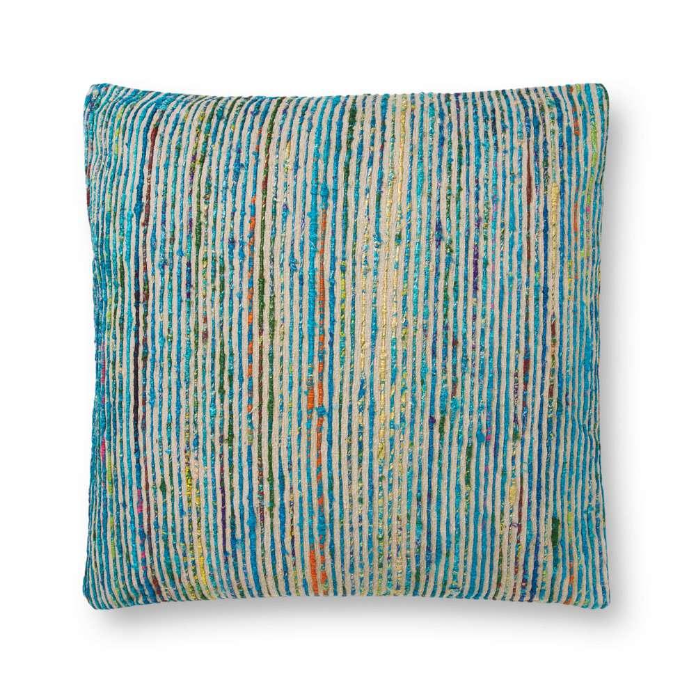 Loloi - P0242 Blue / Multi 22in x 22in Cover w/Poly Pillow - PSETP0242BBMLPIL3 veiw 1
