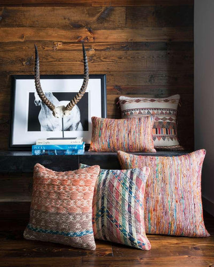 Loloi - P0242 Rust / Multi 13in x 21in Cover w/Down Pillow - DSETP0242RUMLPIL5 veiw 2