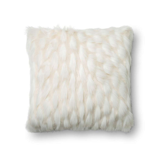 Loloi - P0265 White 22in x 22in Cover w/Down Pillow - DSETP0265WH00PIL3 veiw 1