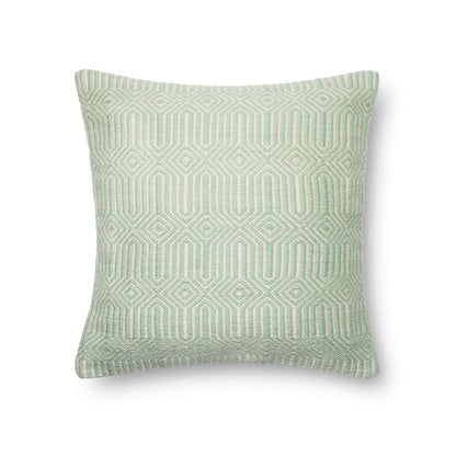 Loloi - P0339 Aqua / Ivory 22in x 22in Cover Only Pillow - P051P0339AQIVPIL3 veiw 1