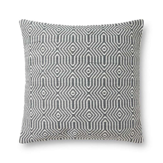 Loloi - P0339 Charcoal / White 22in x 22in Cover Only Pillow - P051P0339CCWHPIL3 veiw 1