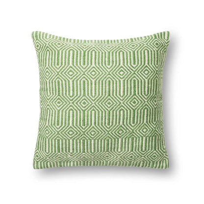 Loloi - P0339 Green / Ivory 22in x 22in Cover w/Down Pillow - DSETP0339GRIVPIL3 veiw 1