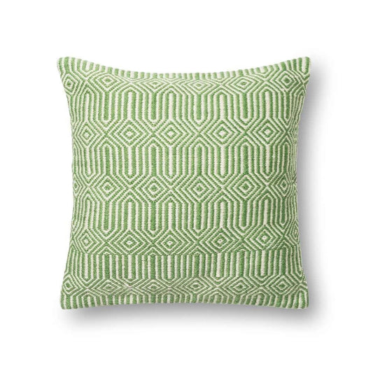 Loloi - P0339 Green / Ivory 22in x 22in Cover w/Down Pillow - DSETP0339GRIVPIL3 veiw 1