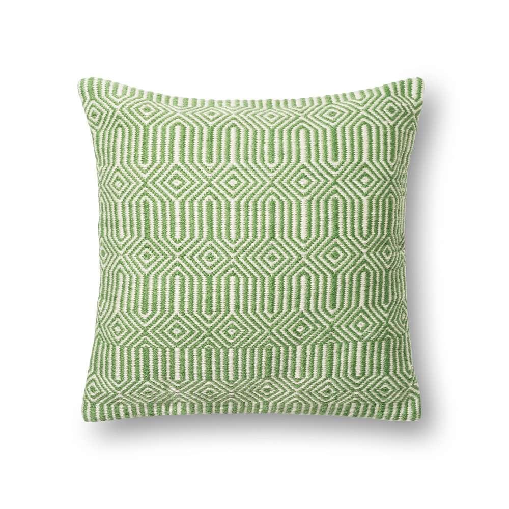 Loloi - P0339 Green / Ivory 22in x 22in Cover w/Poly Pillow - PSETP0339GRIVPIL3 veiw 1