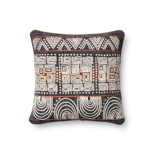 Loloi - P0379 Blue / Rust 18in x 18in Cover w/Poly Pillow - PSETP0379BBRUPIL1 veiw 1