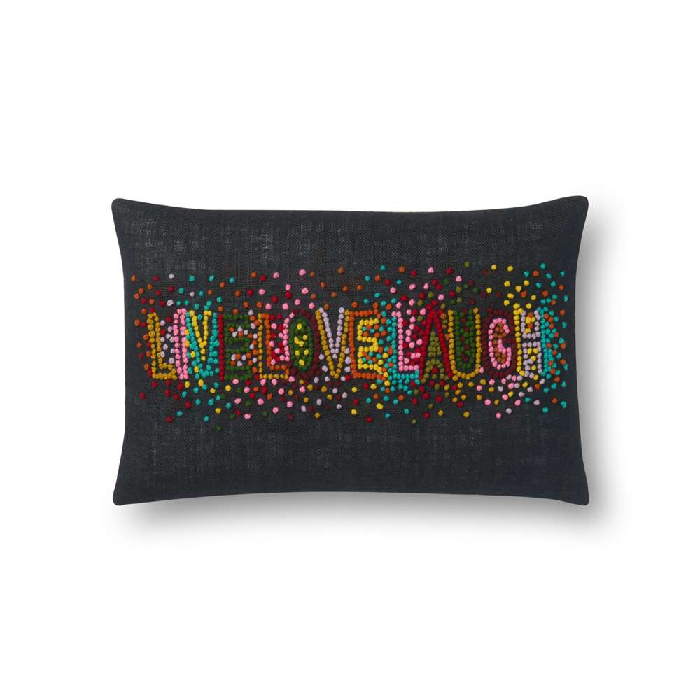 Loloi - P0561 Black / Multi 13in x 21in Cover w/Down Pillow - DSETP0561BLMLPIL5 veiw 1