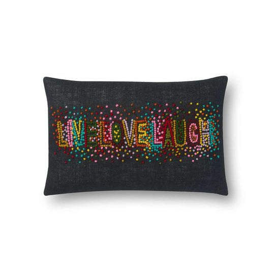Loloi - P0561 Black / Multi 13in x 21in Cover w/Down Pillow - DSETP0561BLMLPIL5 veiw 1