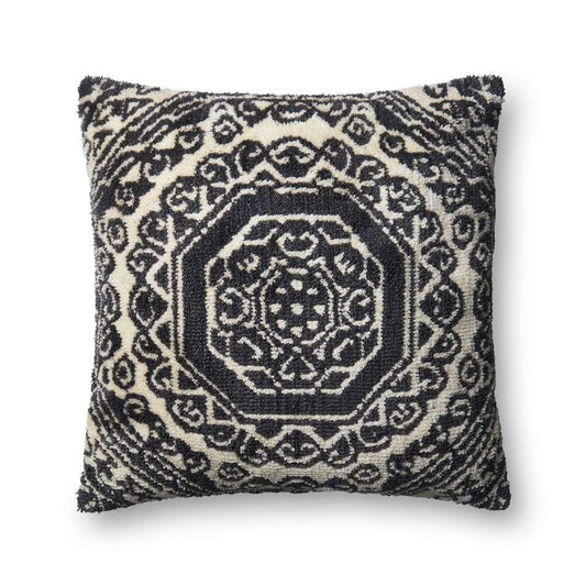 Loloi - P0578 Black / White 13in x 21in Cover w/Down Pillow - DSETP0578BLWHPIL5 veiw 1