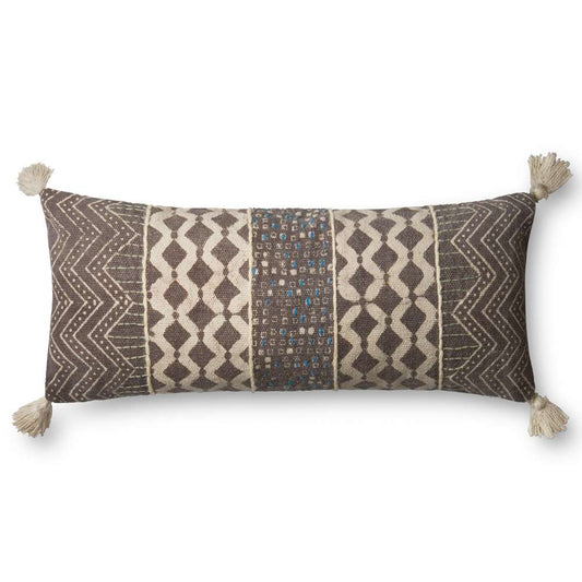 Loloi - P0607 Grey / Multi 13in x 35in Cover w/Down Pillow - DSETP0607GYMLPI29 veiw 1