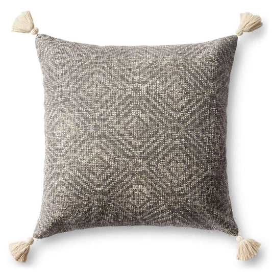 Loloi - P0621 Charcoal 22in x 22in Cover w/Down Pillow - DSETP0621CC00PIL3 veiw 1