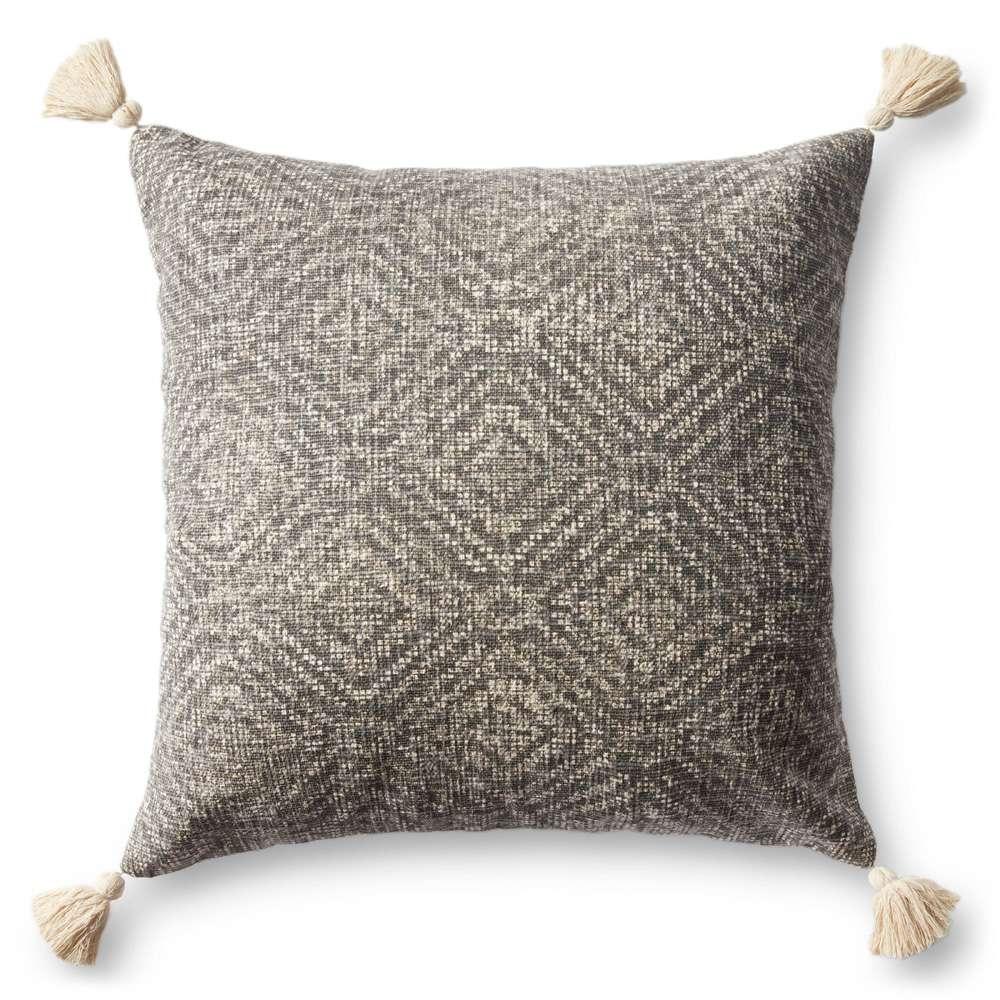 Loloi - P0621 Charcoal 22in x 22in Cover w/Poly Pillow - PSETP0621CC00PIL3 veiw 1