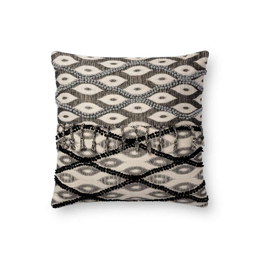 Loloi - P0698 Black / White 18in x 18in Cover w/Poly Pillow - PSETP0698BLWHPIL1 veiw 1