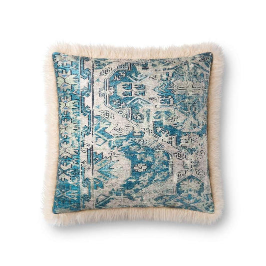 Loloi - P0791 Multi / Ivory 18in x 18in Cover Only Pillow - P203P0791MLIVPIL1 veiw 1