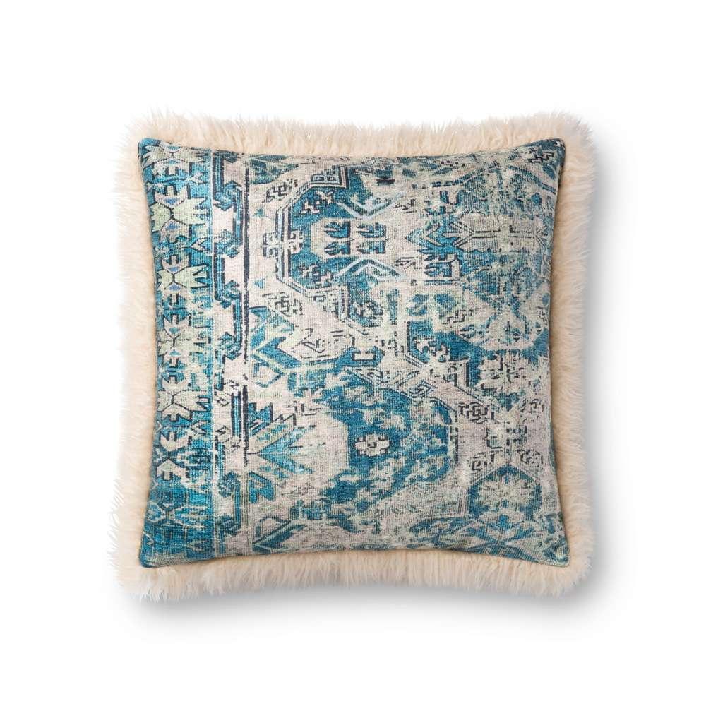 Loloi - P0791 Multi / Ivory 18in x 18in Cover w/Down Pillow - DSETP0791MLIVPIL1 veiw 1