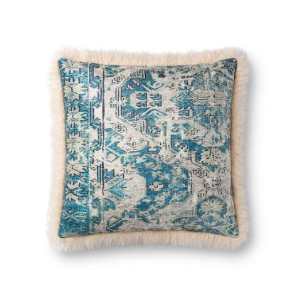 Loloi - P0791 Multi / Ivory 18in x 18in Cover w/Down Pillow - DSETP0791MLIVPIL1 veiw 1