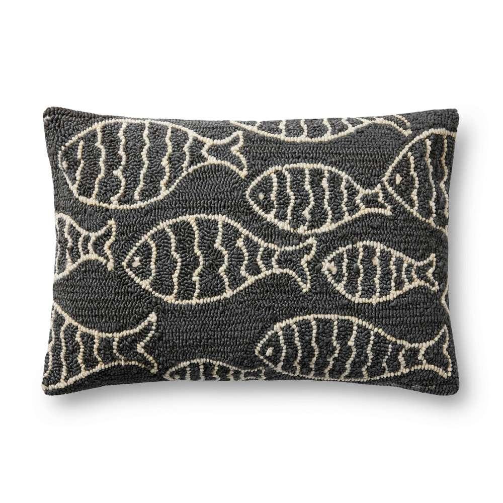 Loloi - P0908 Grey 16in x 26in Cover Only Pillow - P221P0908GY00PI15 veiw 1