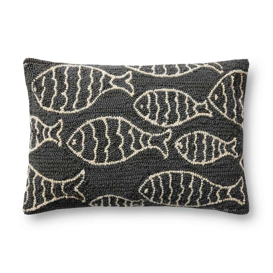 Loloi - P0908 Grey 16in x 26in Cover w/Poly Pillow - PSETP0908GY00PI15 veiw 1