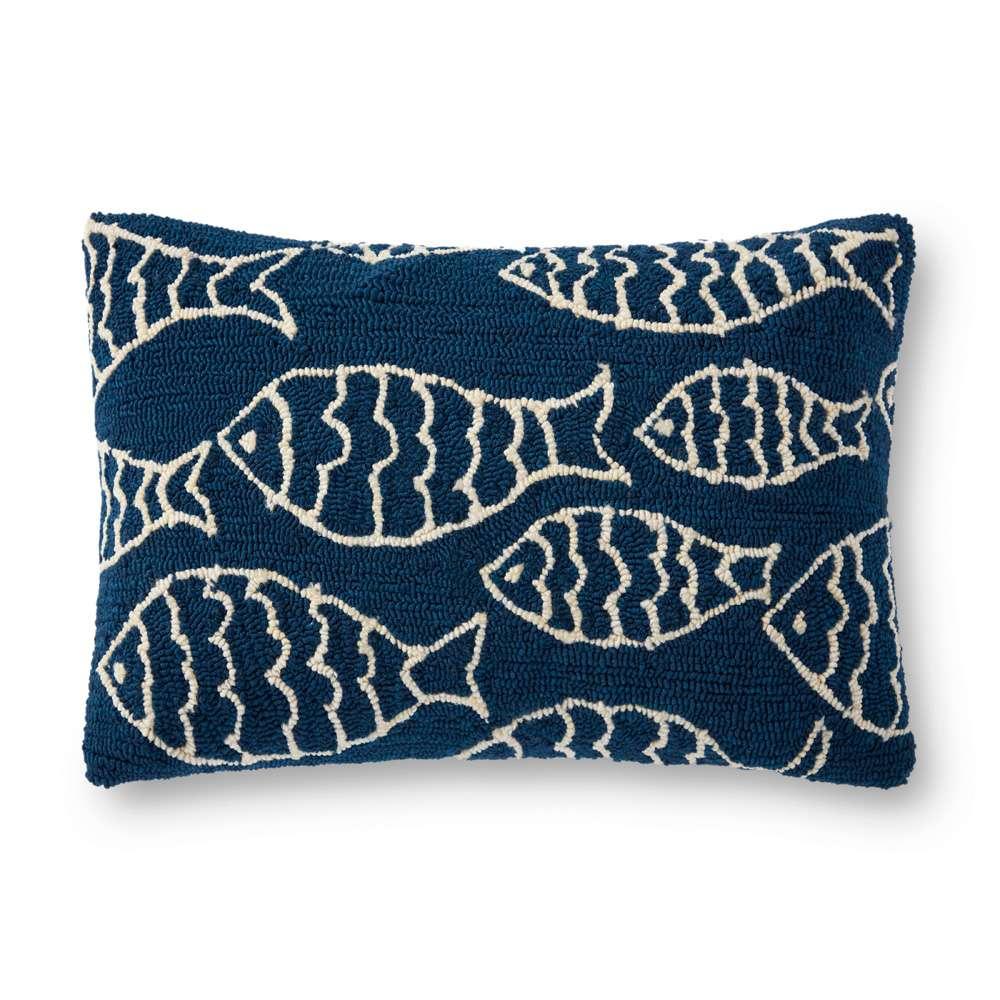 Loloi - P0908 Navy 22in x 22in Cover w/Down Pillow - DSETP0908NV00PIL3 veiw 1