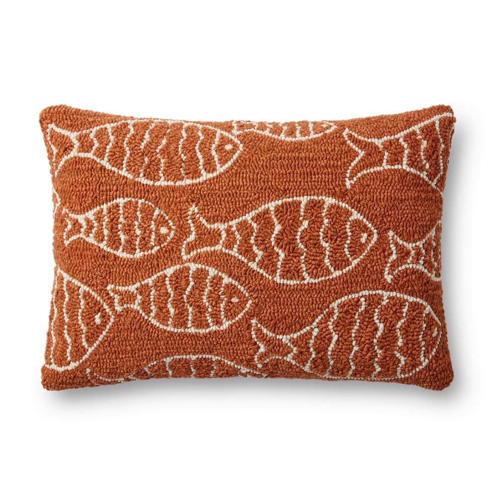 Loloi - P0908 Orange 16in x 26in Cover w/Down Pillow - DSETP0908OR00PI15 veiw 1
