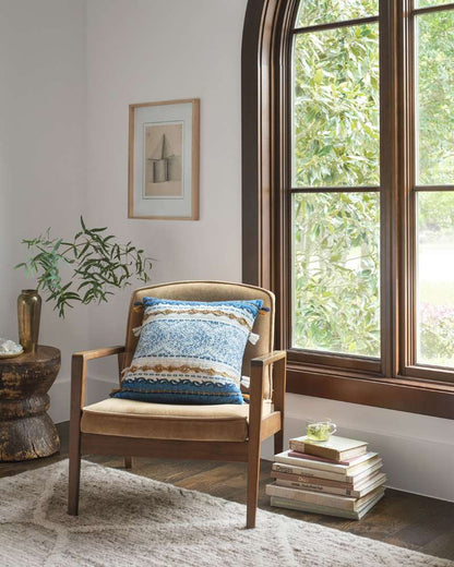 Loloi - P0930 Blue / Natural 18in x 18in Cover Only Pillow - P012P0930BBNAPIL1 veiw 2