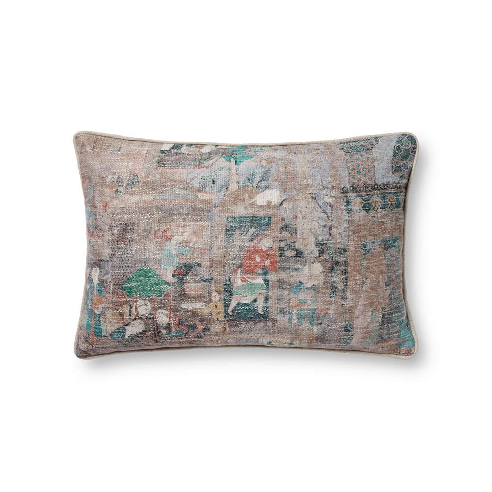 Loloi - PLL0007 Brown / Multi 13in x 21in Cover w/Down Pillow - DSETPLL0007BRMLPIL5 veiw 1