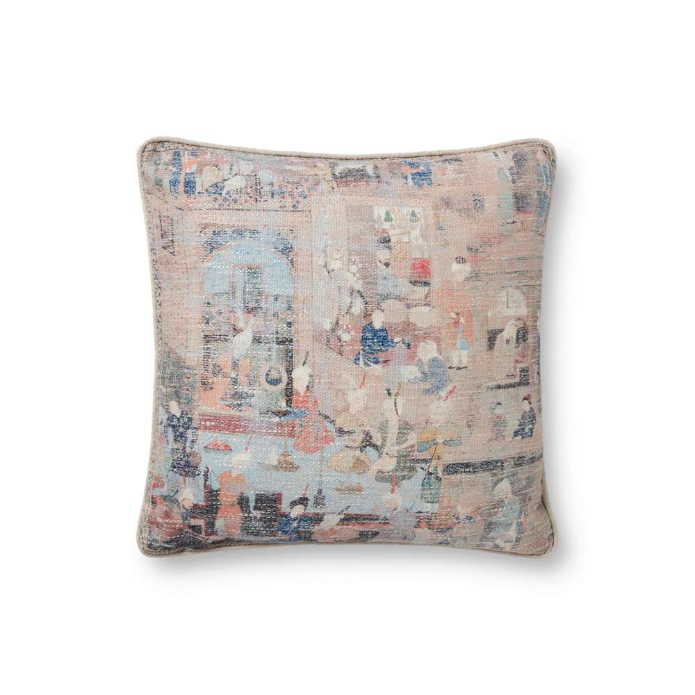 Loloi - PLL0008 Taupe / Multi 18in x 18in Cover Only Pillow - P034PLL0008TAMLPIL1 veiw 1