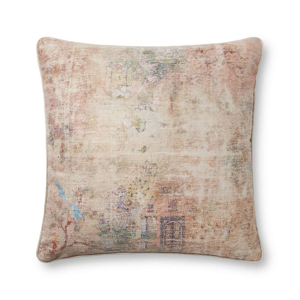 Loloi - PLL0011 Beige / Multi 22in x 22in Cover w/Down Pillow - DSETPLL0011BEMLPIL3 veiw 1