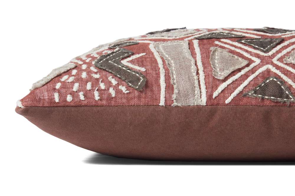 Loloi - PLL0022 Rust / Multi 18in x 18in Cover w/Poly Pillow - PSETPLL0022RUMLPIL1 veiw 2