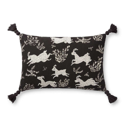 Loloi - PLL0027 Black / Ivory 13in x 21in Cover Only Pillow - P012PLL0027BLIVPIL5 veiw 1
