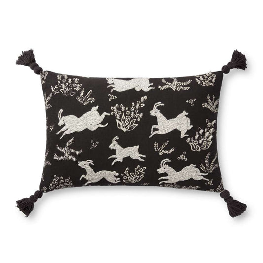 Loloi - PLL0027 Black / Ivory 13in x 21in Cover w/Poly Pillow - PSETPLL0027BLIVPIL5 veiw 1