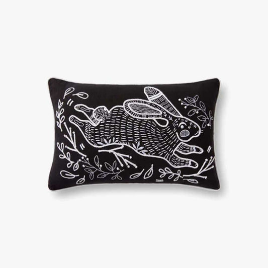 Loloi - PLL0032 Black 13in x 21in Cover w/Down Pillow - DSETPLL0032BL00PIL5 veiw 1