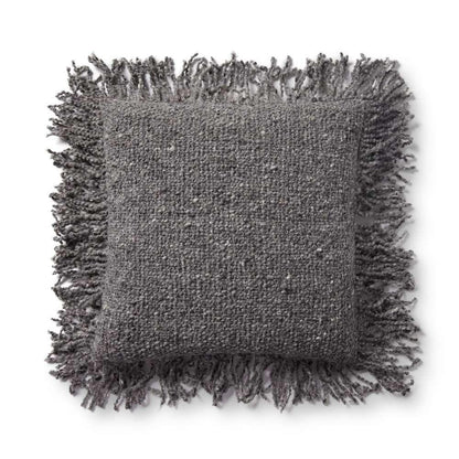 Loloi - PLL0033 Charcoal 18in x 18in Cover w/Down Pillow - DSETPLL0033CC00PIL1 veiw 1
