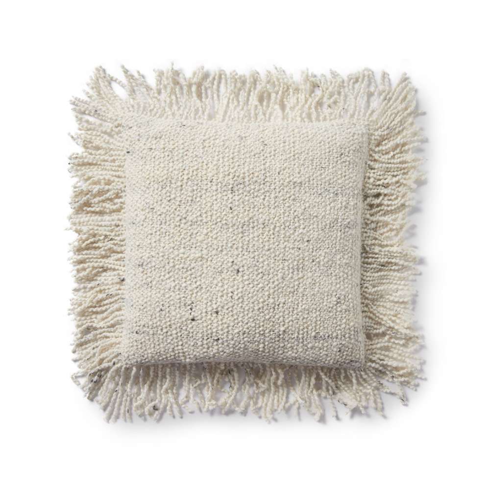 Loloi - PLL0033 Ivory 18in x 18in Cover w/Down Pillow - DSETPLL0033IV00PIL1 veiw 1