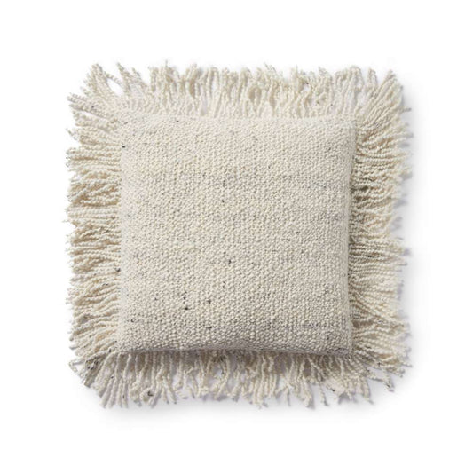 Loloi - PLL0033 Ivory 18in x 18in Cover w/Down Pillow - DSETPLL0033IV00PIL1 veiw 1