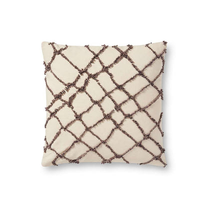 Loloi - PLL0043 Ivory / Black 18in x 18in Cover Only Pillow - P098PLL0043IVBLPIL1 veiw 1