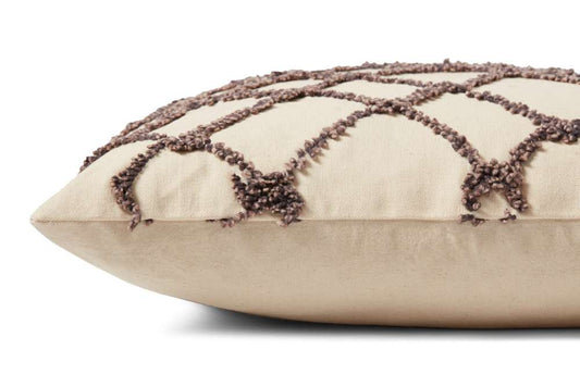 Loloi - PLL0043 Ivory / Black 18in x 18in Cover w/Down Pillow - DSETPLL0043IVBLPIL1 veiw 2