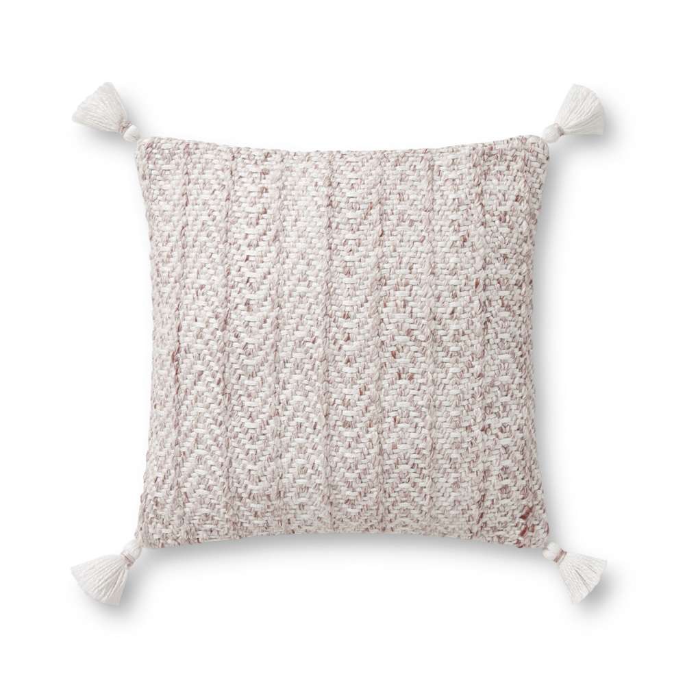 Loloi - PLL0068 Blush / Natural 18in x 18in Cover Only Pillow - P056PLL0068BHNAPIL1 veiw 1