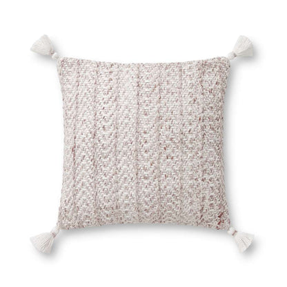 Loloi - PLL0068 Blush / Natural 18in x 18in Cover w/Poly Pillow - PSETPLL0068BHNAPIL1 veiw 1