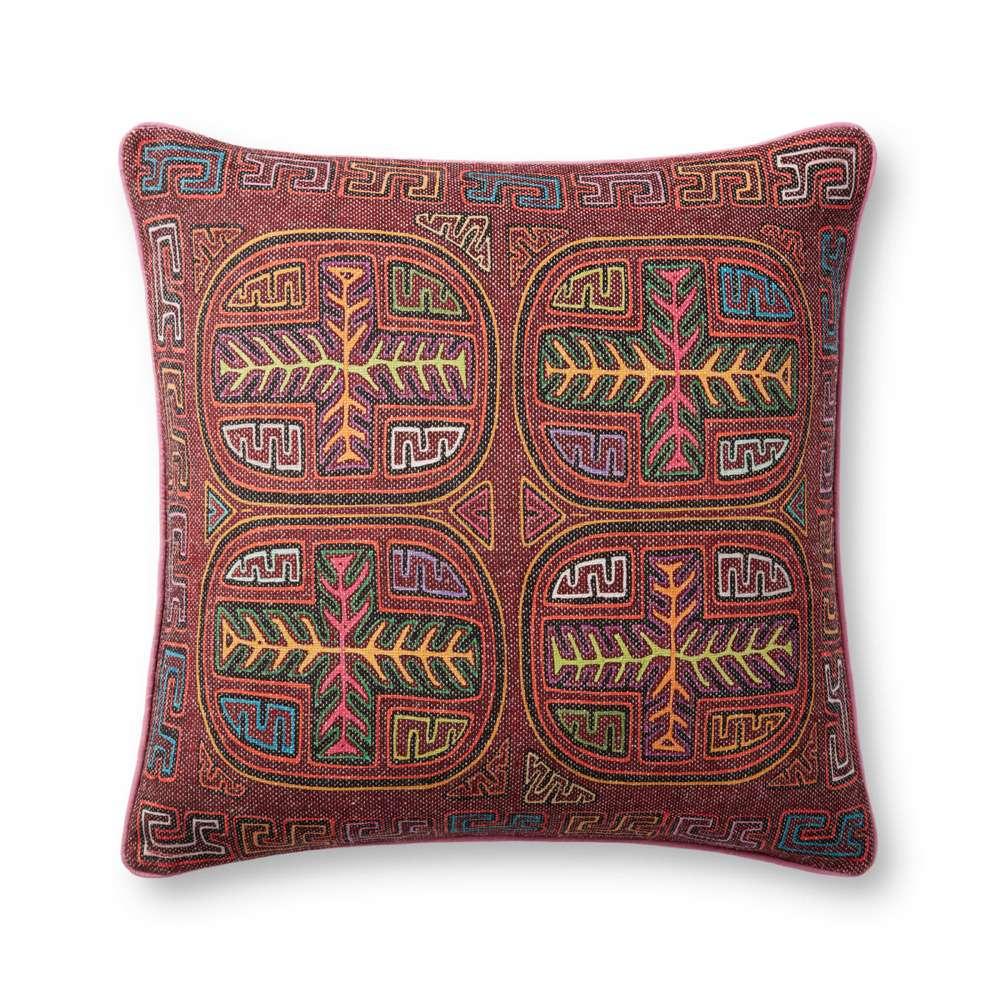 Loloi - PLL0106 Berry / Multi 22 x 22 Cover w/Down Pillow - DSETPLL0106BYMLPIL3 veiw 1