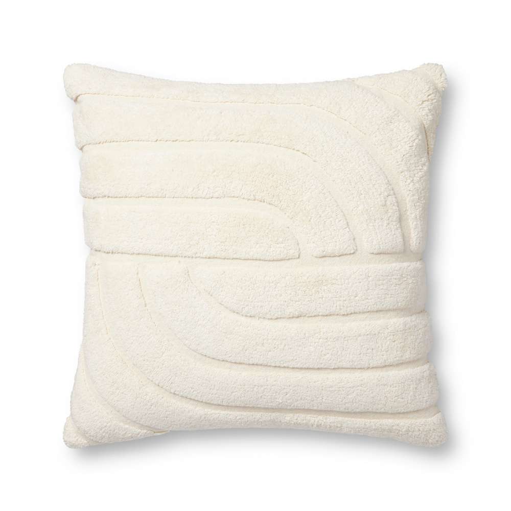 Loloi - PLL0110 Ivory 22 x 22 Cover w/Down Pillow - DSETPLL0110IV00PIL3 veiw 1