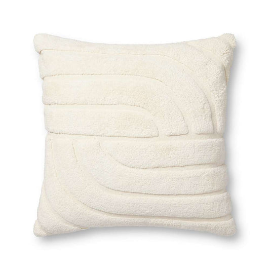 Loloi - PLL0110 Ivory 22 x 22 Cover w/Poly Pillow - PSETPLL0110IV00PIL3 veiw 1