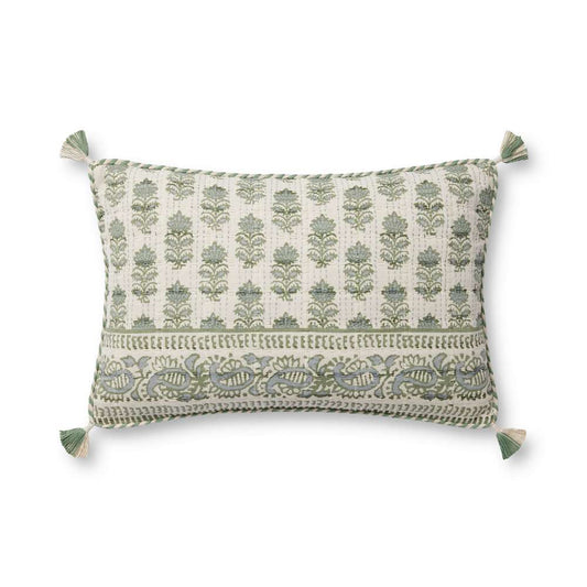 Loloi - PLL0113 Sage / Ivory 13 x 21 Cover w/Down Pillow - DSETPLL0113SGIVPIL5 veiw 1