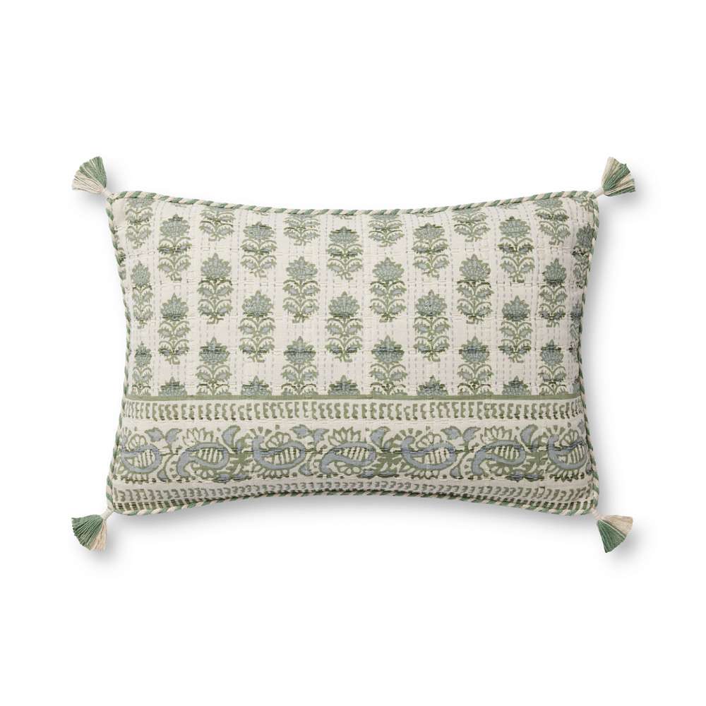Loloi - PLL0113 Sage / Ivory 13 x 21 Cover w/Poly Pillow - PSETPLL0113SGIVPIL5 veiw 1