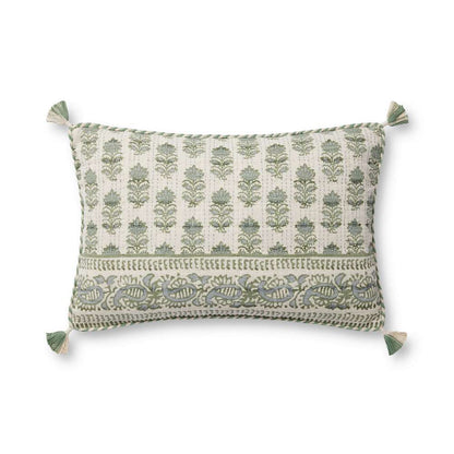 Loloi - PLL0113 Sage / Ivory 13 x 21 Cover w/Poly Pillow - PSETPLL0113SGIVPIL5 veiw 1